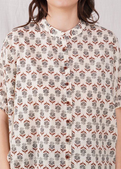 Women's Tia Relaxed Booti Shirt Grey